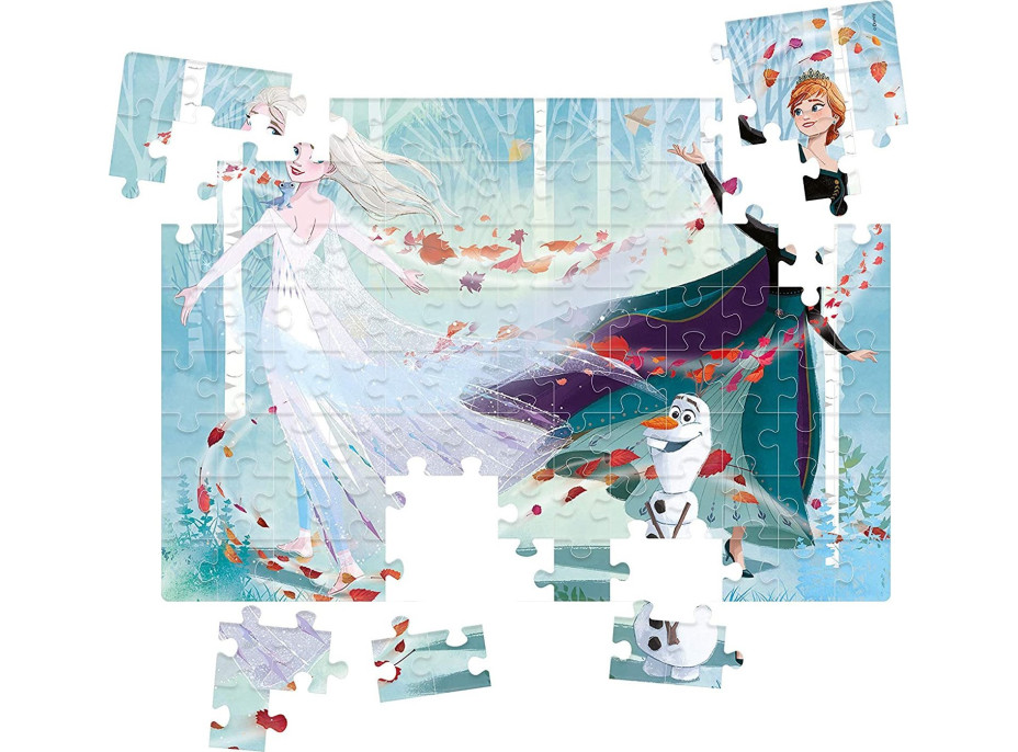 CLEMENTONI Oboustranné puzzle Ledové království 2, 104 dílků