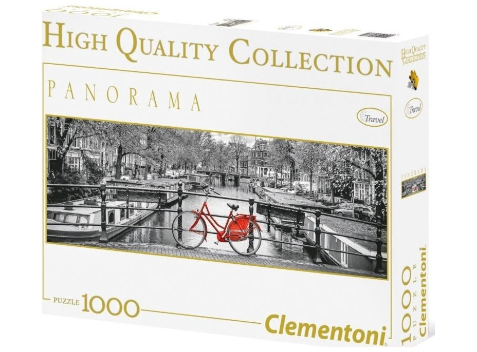 CLEMENTONI Panoramatické puzzle Amsterdam 1000 dílků