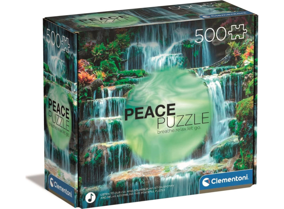 CLEMENTONI Peace puzzle: Zurčení vody 500 dílků