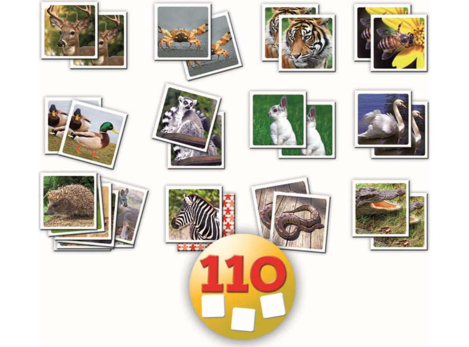 EDUCA Pexeso Zvířata 110 kartiček