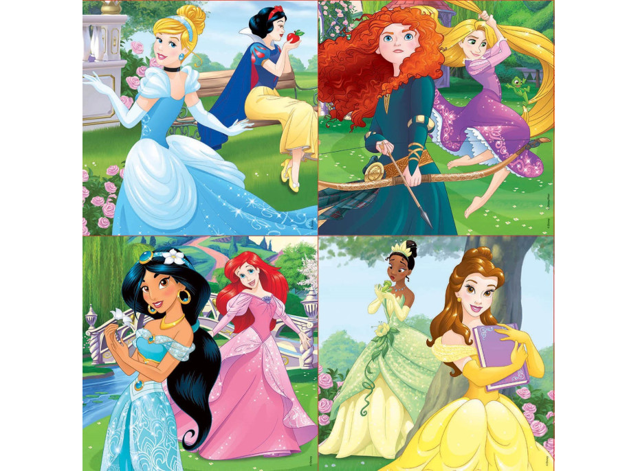 EDUCA Puzzle Disney princezny 4v1 (12,16,20,25 dílků)