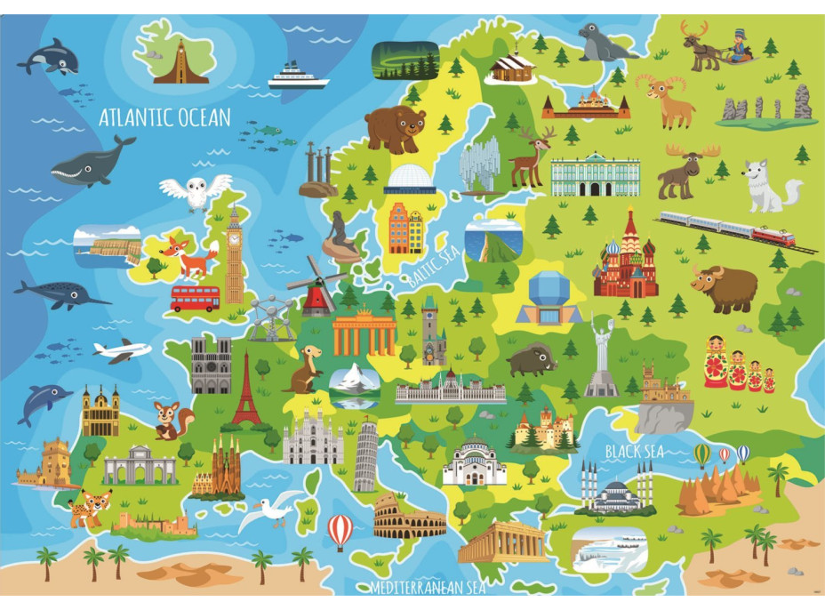EDUCA Puzzle Mapa Evropy 150 dílků