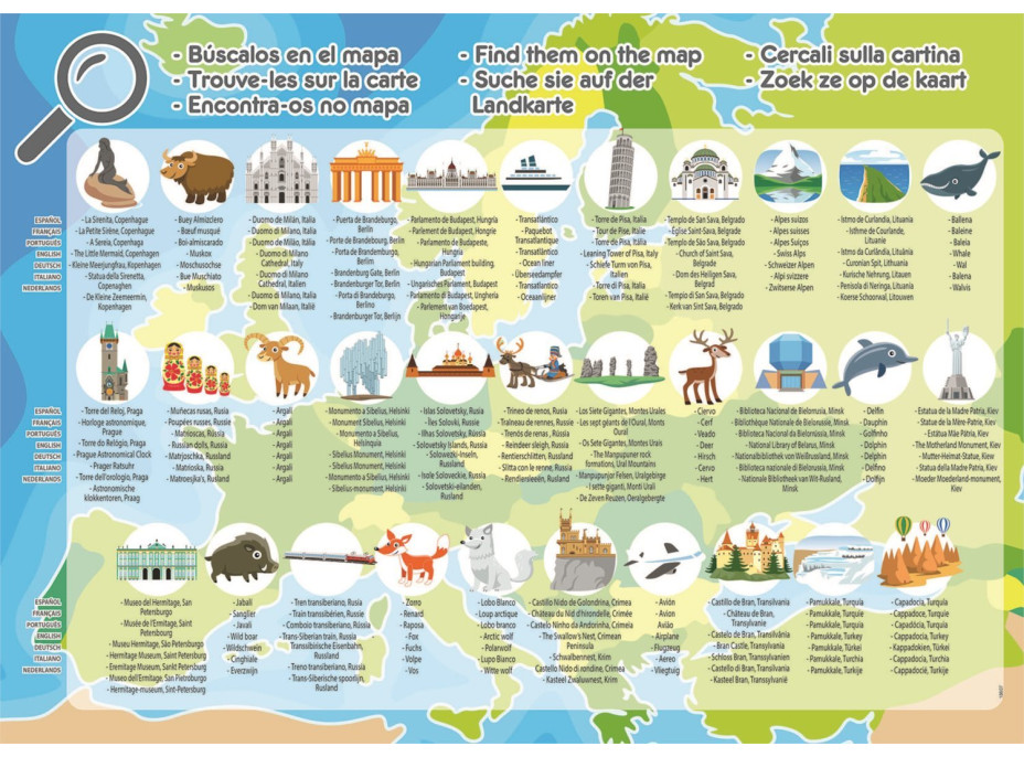 EDUCA Puzzle Mapa Evropy 150 dílků