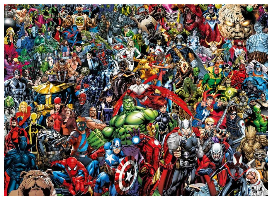 CLEMENTONI Puzzle Impossible: Marvel 1000 dílků