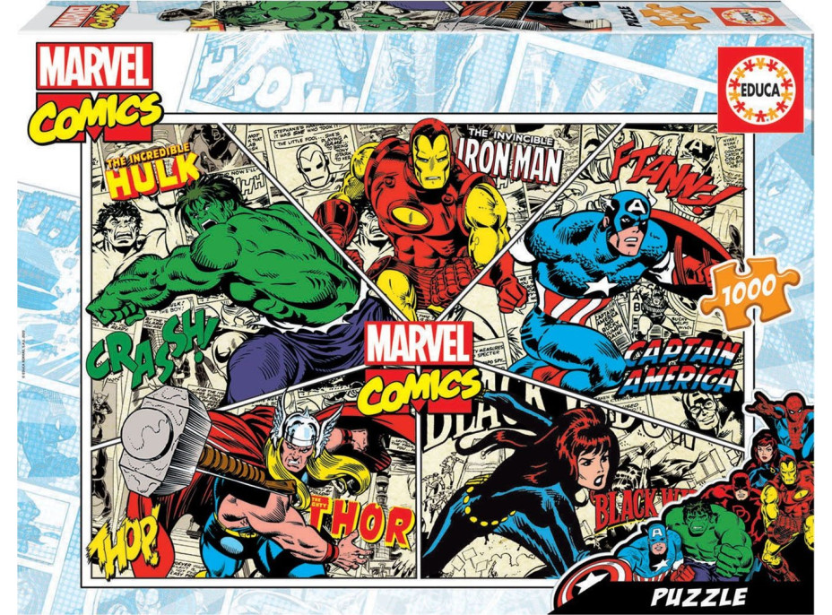 EDUCA Puzzle Marvel komiks 1000 dílků