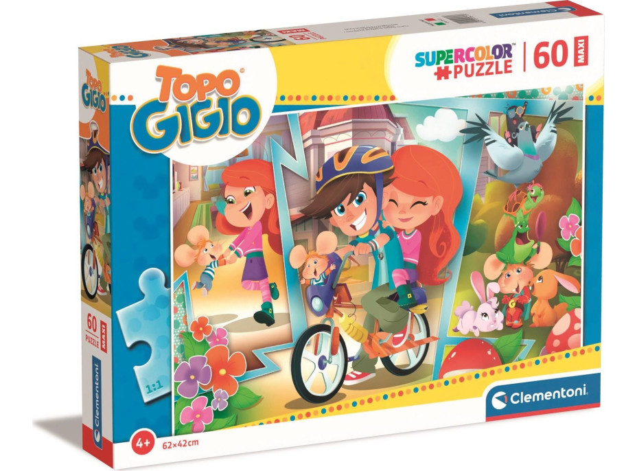 CLEMENTONI Puzzle Myšák Gigio se baví s kamarády MAXI 60 dílků
