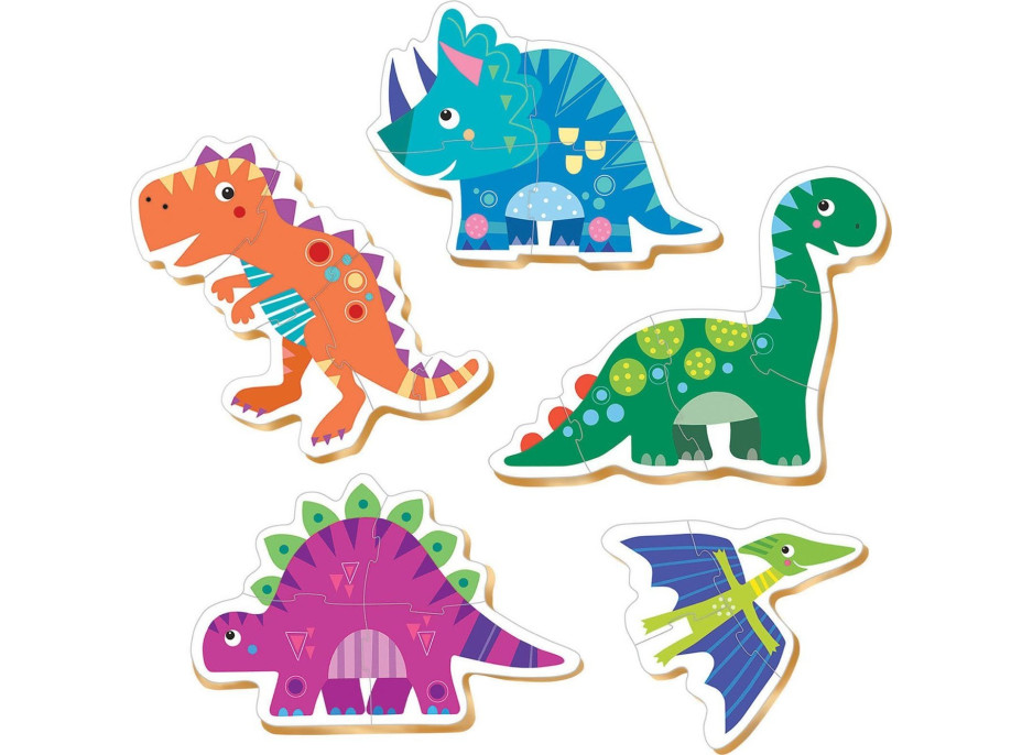 EDUCA Baby puzzle Dinosauři 5v1 (3-5 dílků)