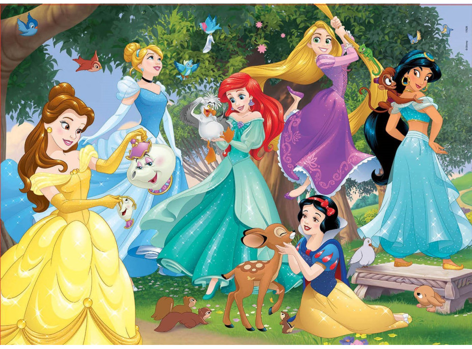 EDUCA Dřevěné puzzle Disney Princezny 100 dílků