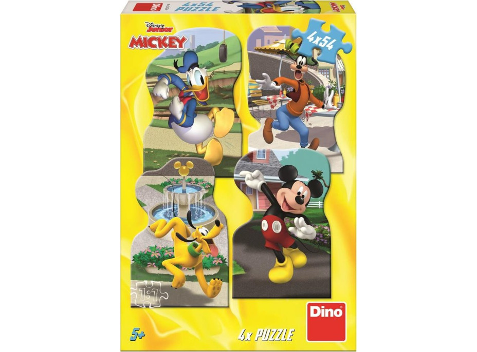 DINO Puzzle Mickey a přátelé ve městě 4x54 dílků