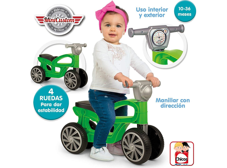 CHICOS Odrážedlo Mini Custom zelené