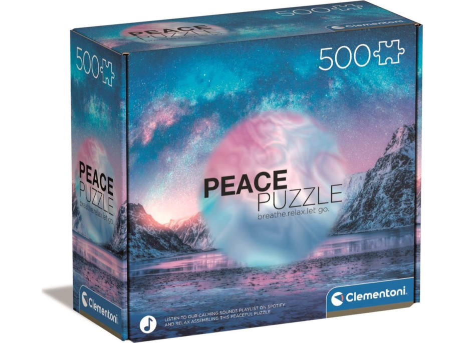 CLEMENTONI Peace puzzle: Světle modrá 500 dílků