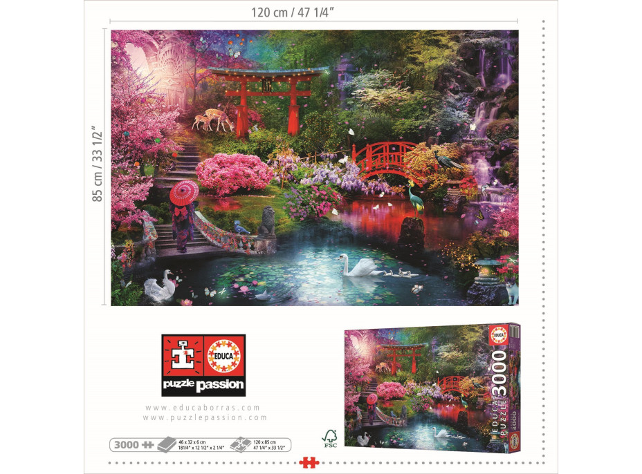 EDUCA Puzzle Japonská zahrada 3000 dílků