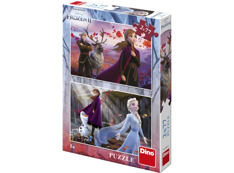 DINO Puzzle Ledové království 2, 2x77 dílků