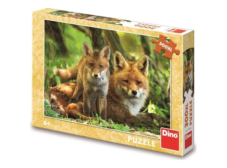 DINO Puzzle Liška s mláďátkem XL 300 dílků