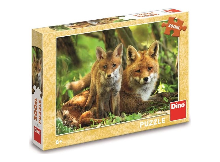 DINO Puzzle Liška s mláďátkem XL 300 dílků