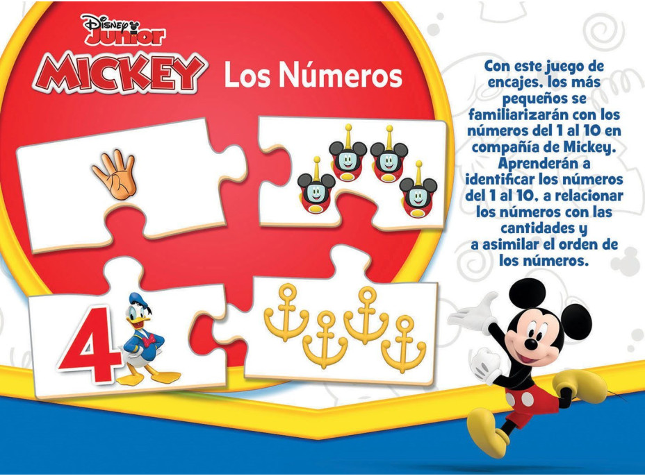 EDUCA Puzzle Mickey a přátelé: Počítání 10x4 dílků