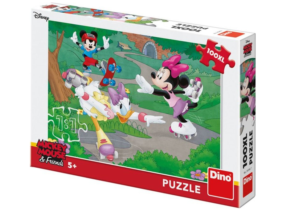 DINO Puzzle Minnie sportuje XL 100 dílků