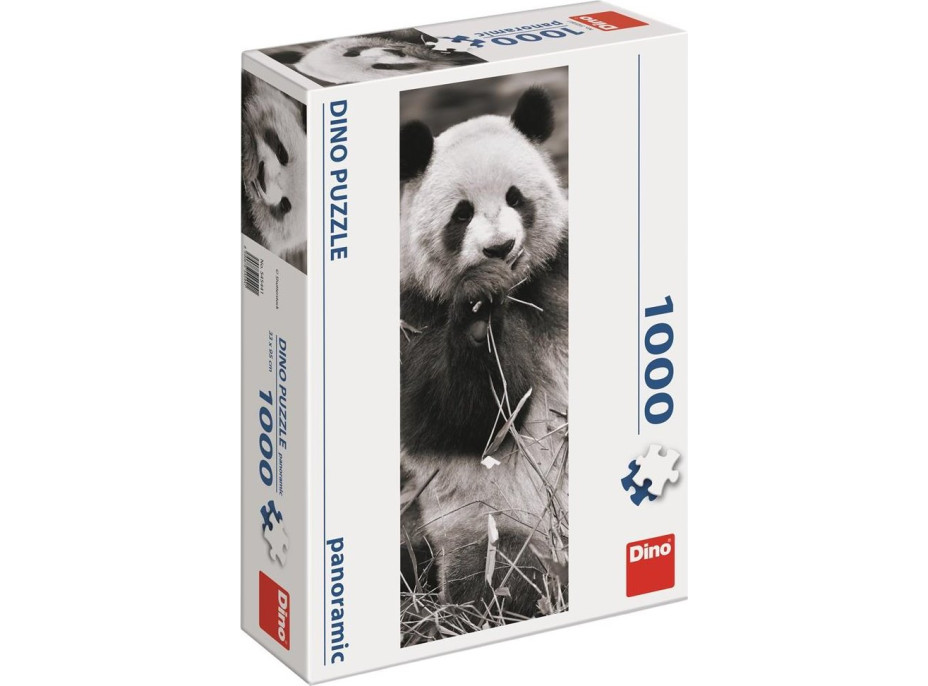 DINO Vertikální puzzle Panda v trávě 1000 dílků