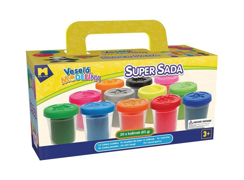 MAC TOYS Veselá modelína 20 x 85g