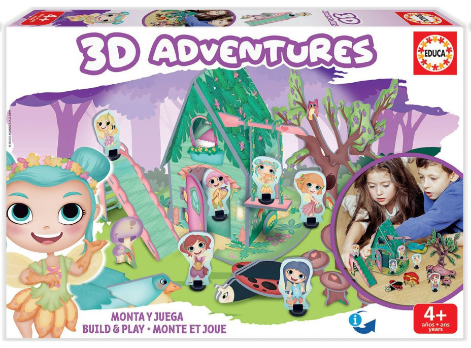 EDUCA 3D puzzle Vílí domeček 65 dílků