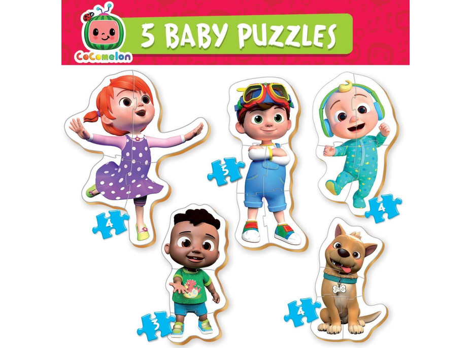 EDUCA Baby puzzle Cocomelon 5v1 (3-5 dílků)