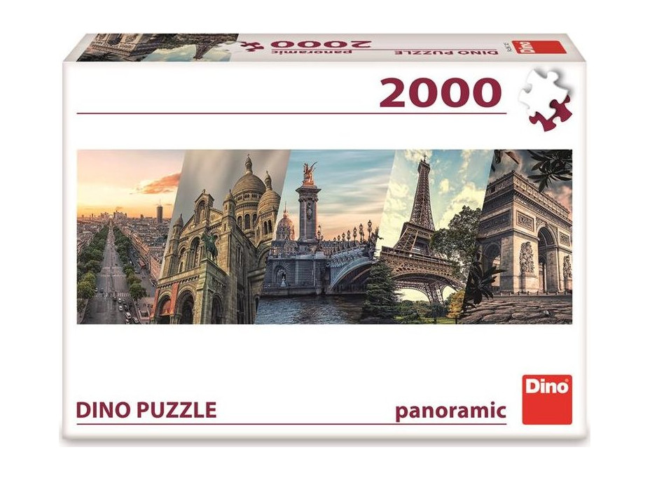 DINO Panoramatické puzzle Paříž koláž 2000 dílků