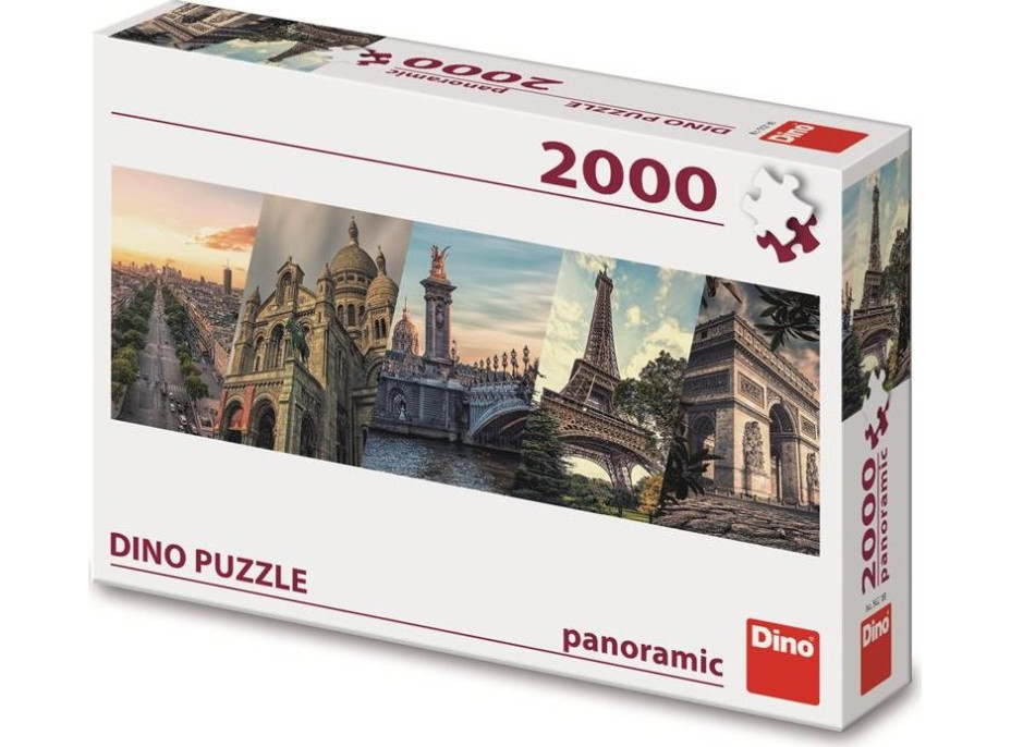 DINO Panoramatické puzzle Paříž koláž 2000 dílků