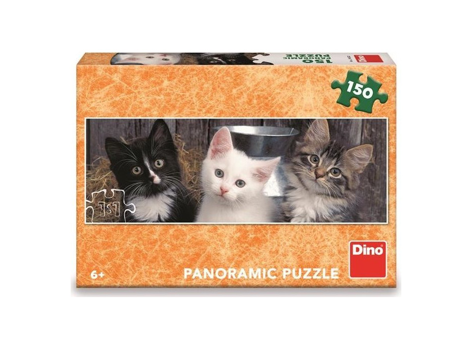 DINO Panoramatické puzzle Tři koťátka 150 dílků