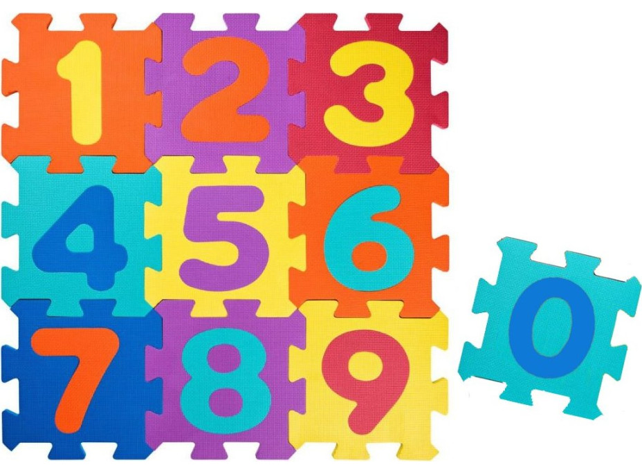 PLASTICA Pěnové puzzle Číslice (28,5x28,5)