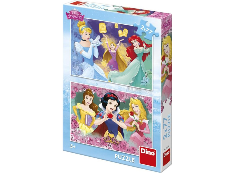 DINO Puzzle Disney princezny 2x77 dílků
