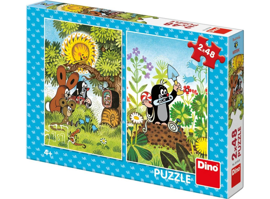 DINO Puzzle Krteček a přátelé 2x48 dílků