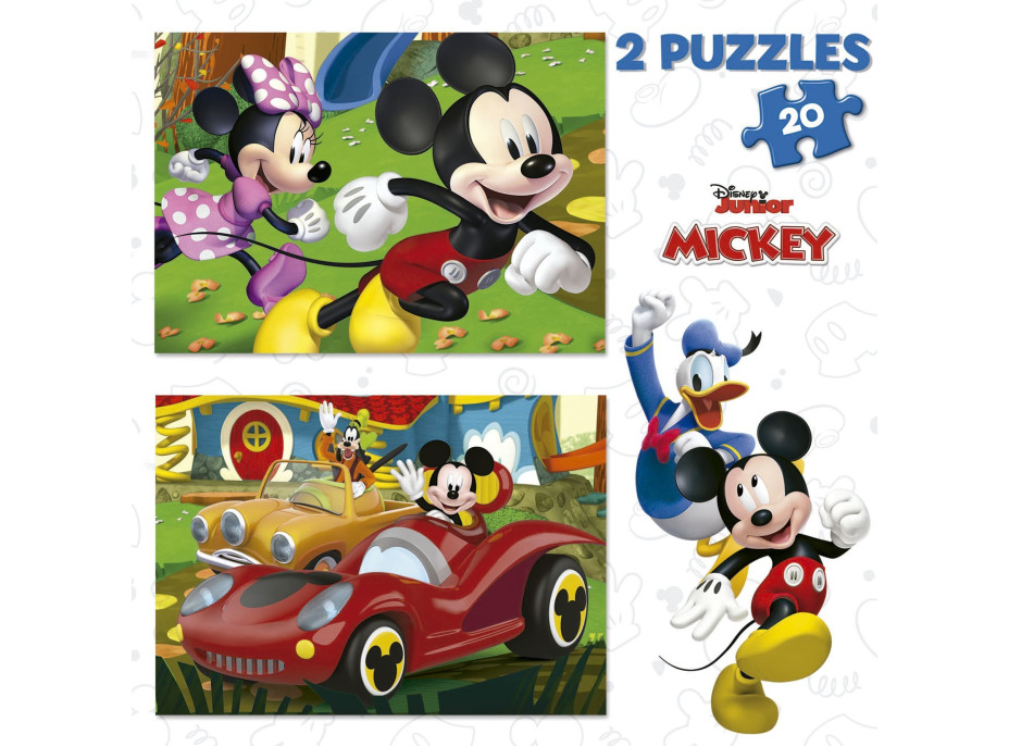 EDUCA Puzzle Mickey Mouse: Zábavní park 2x20 dílků