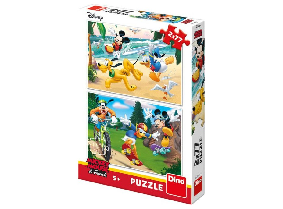 DINO Puzzle Mickey sportuje 2x77 dílků