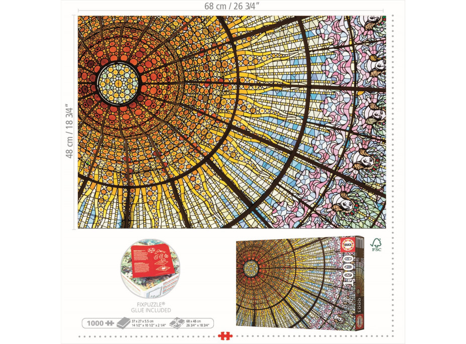 EDUCA Puzzle Palác katalánské hudby, Barcelona 1000 dílků