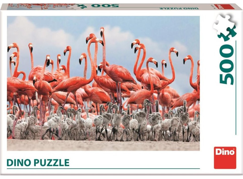 DINO Puzzle Plameňáci 500 dílků