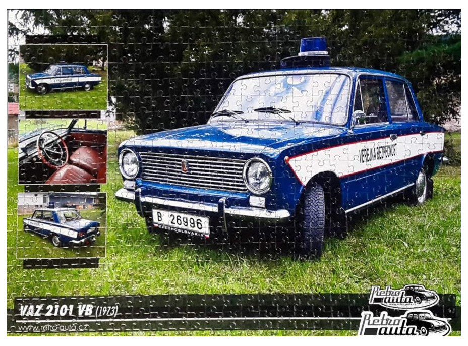 RETRO-AUTA Puzzle č. 4 VAZ 2101 VB (1973) 500 dílků