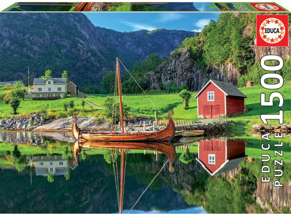 EDUCA Puzzle Vikingská loď 1500 dílků