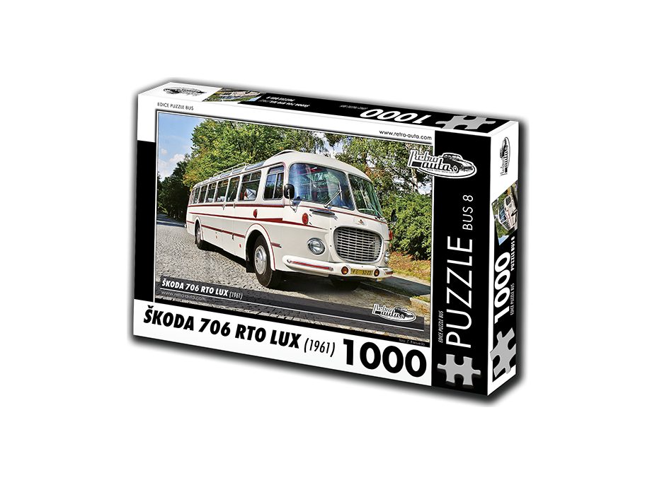 RETRO-AUTA Puzzle BUS č. 8 Škoda 706 RTO LUX (1961) 1000 dílků