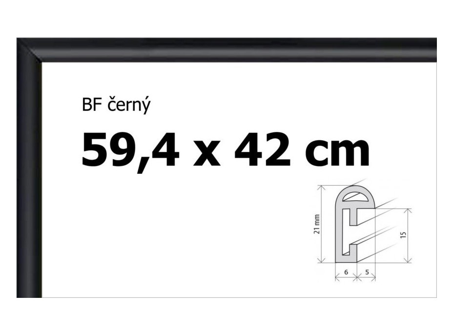 BFHM Plastový rám na puzzle 59,4x42cm A2 - černý