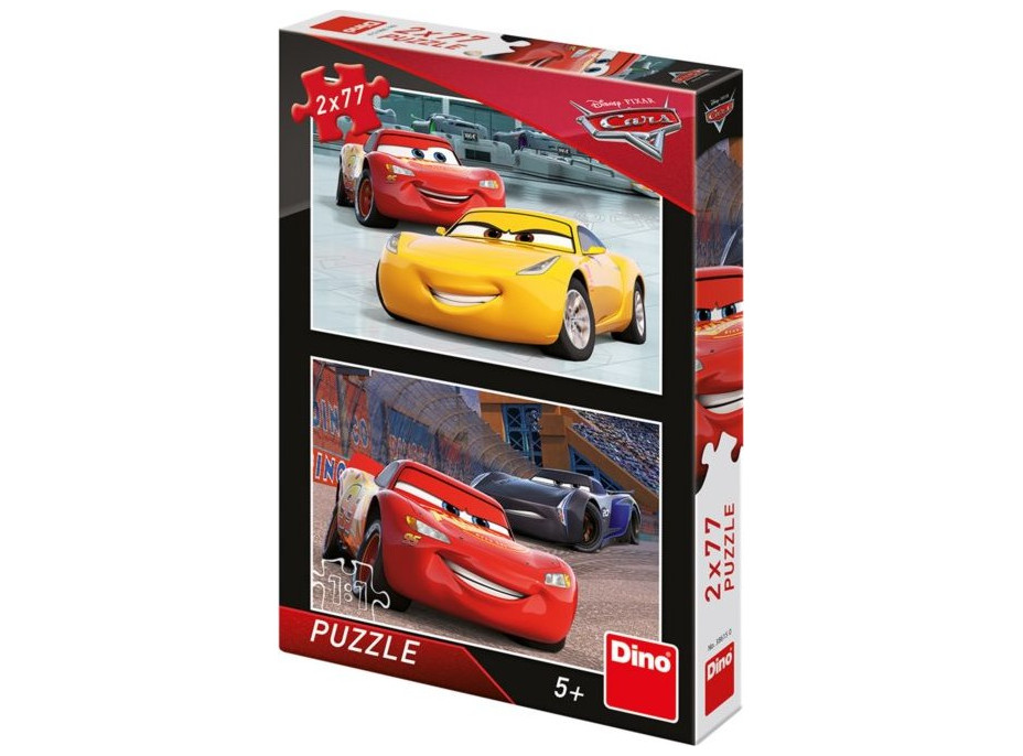 DINO Puzzle Auta: Závodníci 2x77 dílků
