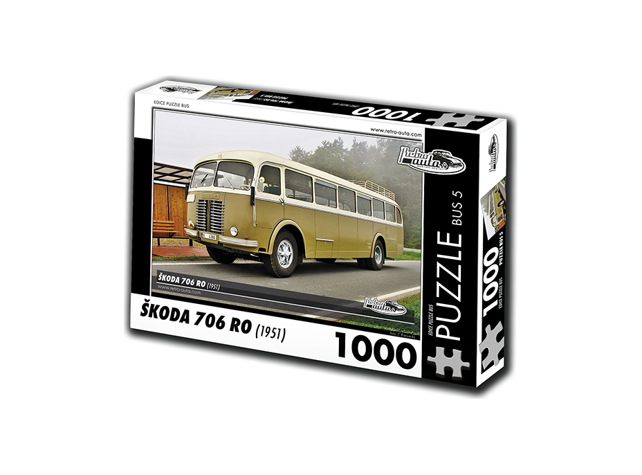 RETRO-AUTA Puzzle BUS č. 5 Škoda 706 RO (1951) 1000 dílků