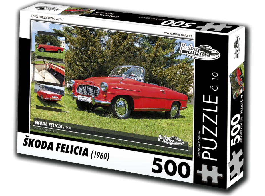RETRO-AUTA Puzzle č. 10 Škoda Felicia (1960) 500 dílků