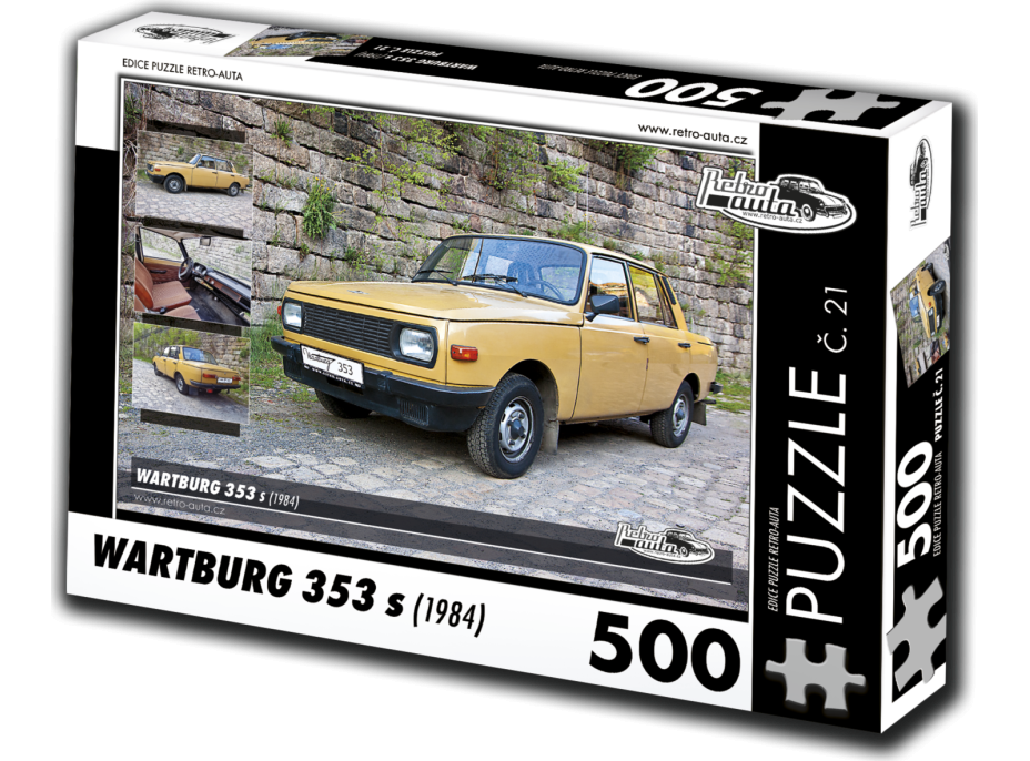 RETRO-AUTA Puzzle č. 21 Wartburg 353 s (1984) 500 dílků