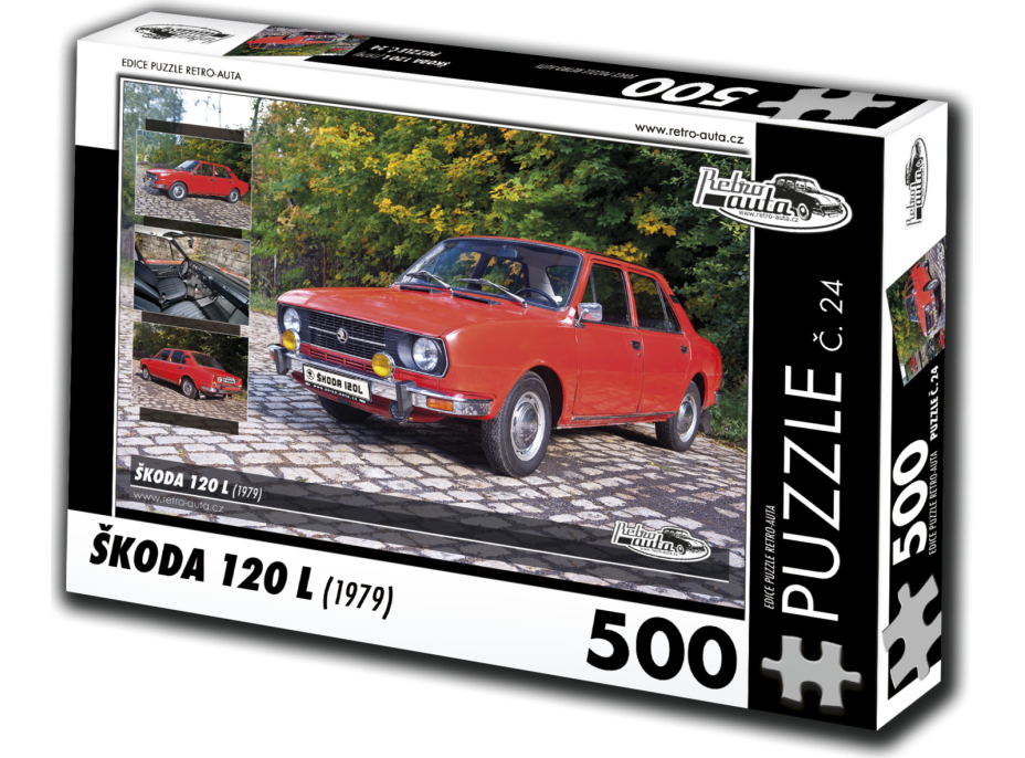 RETRO-AUTA Puzzle č. 24 Škoda 120 L (1979) 500 dílků