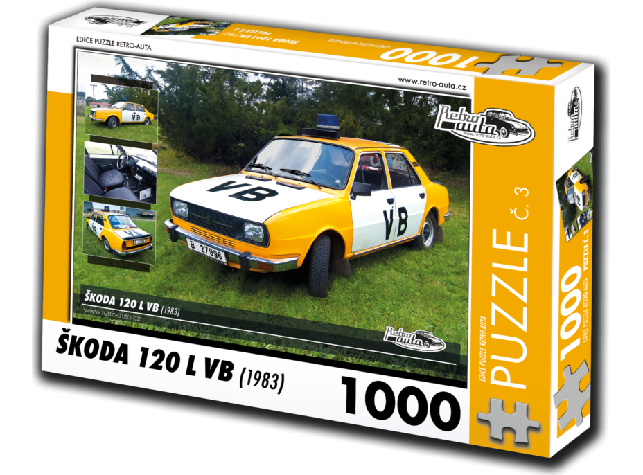 RETRO-AUTA Puzzle č. 3 Škoda 120 L VB (1983) 1000 dílků