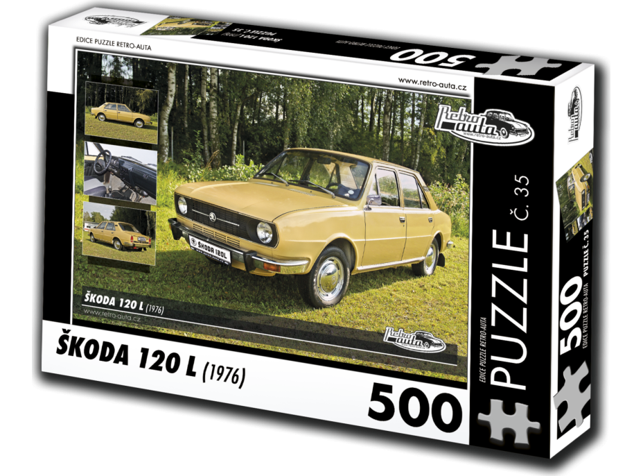 RETRO-AUTA Puzzle č. 35 Škoda 120 L (1976) 500 dílků