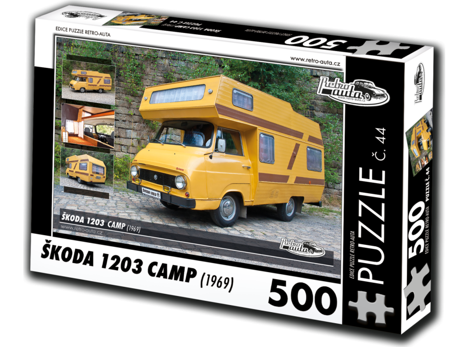 RETRO-AUTA Puzzle č. 44 Škoda 1203 Camp (1969) 500 dílků