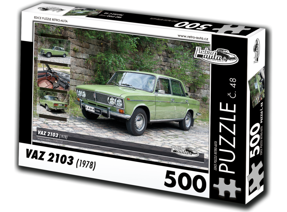 RETRO-AUTA Puzzle č. 48 Vaz 2103 (1978) 500 dílků