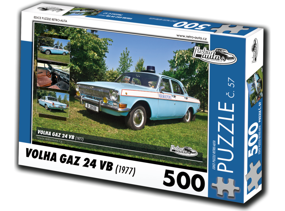 RETRO-AUTA Puzzle č. 57 Volha Gaz 24 VB (1977) 500 dílků