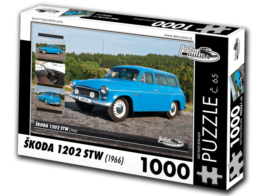 RETRO-AUTA Puzzle č. 65 Škoda 1202 STW (1966) 1000 dílků